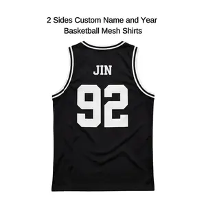 Custom Name and Year Basketball Mesh Shirt, 2 Sides Bangtan Comeback 2026 Mesh Basketball Jersey for Fans Men Women, Arirang Print Jersey for Kpop Fans, Concert Trendy Perfect Gift
