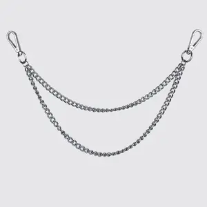 【JOYCE DESIGN】New pants chain Fashion men's simple and versatile double-layer jeans chain Punk style hip-hop pants chain waist chain