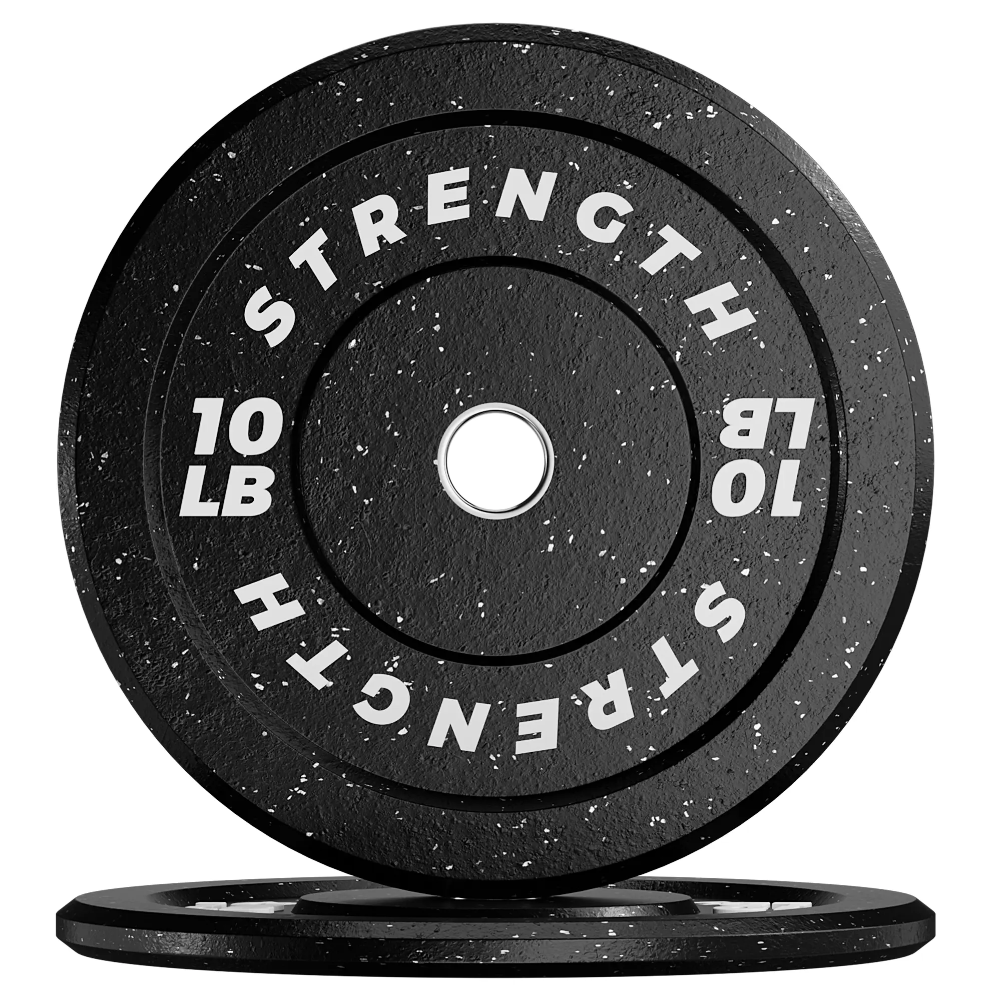 Hapsor Olympic Bumper Plates - Unisex Colored Fleck Rubber Weights with 2-Inch Steel Inserts, Eco-Friendly Shock-Absorb High-Bounce 10-45 LB Pairs, Fitness Equipment for Home Workout Weightlifting