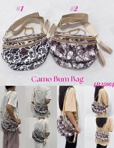 Trendy Camouflage Crossbody Bum Bag Camo Style Large Capacity