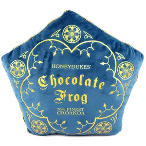 Jay Franco Official Harry Potter Honeydukes Chocolate Frog Pillow  - Soft Plushie Stuffed Pillow 16 Inches, Blue