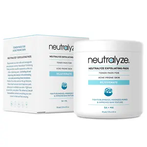 Neutralyze Exfoliating Pads - 100 Maximum Strength Anti Acne Wipes for Acne Prone Skin