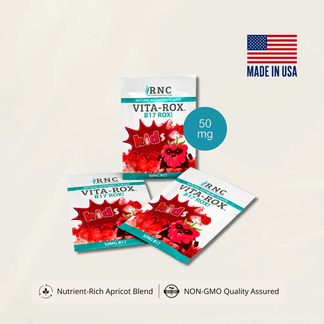 Vita-Rox 50mg B17 Popping Candy - Natural Raspberry Flavor  (for 4+)