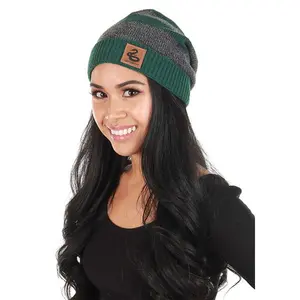 Slytherin Heathered Green Knit Beanie