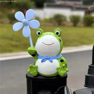 Cute Frog Bike Wind Spinner Decor, Fun Sports & Outdoor Reflective Accessory for Bicycles and Scooters