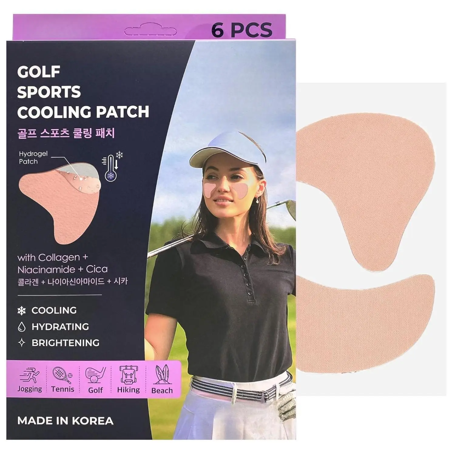 Korean Under Eye Sun Patches (6pcs Multi-Pack) - Lightweight, Dry Cooling Sunblock for Golf, Hiking - UVA/UVB Block, Scar/UV Damage Care, Mother's Day Gift (Beauty & Personal Care Eye Treatment)
