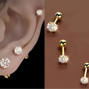 earring gift 6pcs Tiny Stud Earrings - Nickel-free Hypoallergenic Stainless Steel With Sparkling Cubic Zirconia Stones, Suitable For Daily Wear