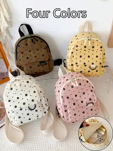 Cute Sweet Print Mini Backpack, Y2K Portable Bag, Adjustable Straps, Zipper, Phone Pouch, Key Holder, Lightweight Casual Backpack