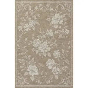 Nuloom Camiree Floral Farmhouse Washable Area Rug