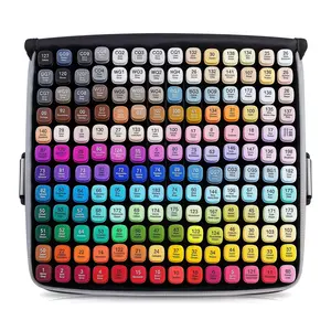KIDGENIUS Dual-Tip Alcohol Markers (262/168/120 Count) for Teens, Portable Travel Waterproof Quick-Dry Mark Set with Carrying Pouch, Ideal for Coloring & Art Creation summerwins,summerwins