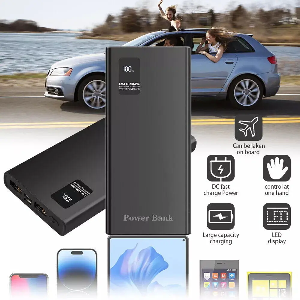 20000mAh Portable Fast Charging Power Bank - PD 22.5W, USB, LCD Display, C-Type, Dual Device Charging, Everyday Carry Battery Pack for Cell Phones, Battery Pack Power Banks, C-Type Power Banks