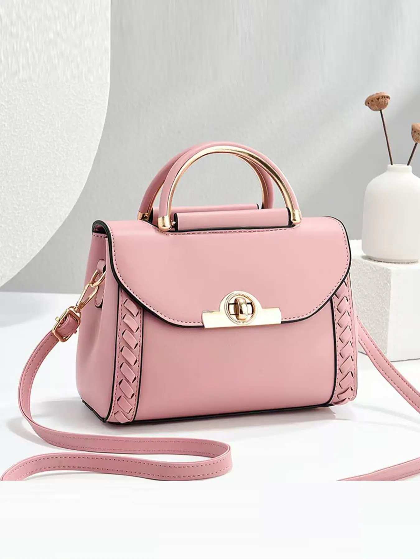 New Elegant Women's Satchel Handbag, Classic Plain Design, Durable and Stylish, Large Capacity, Suitable for All Seasons, Fashionable Handbag, Elegant Bags, High Capacity Handbag, Fashionable Purse Handbag