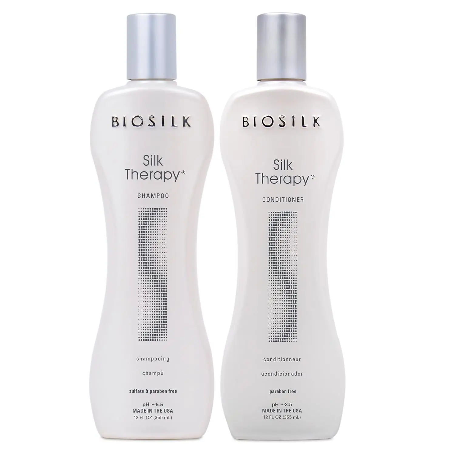 BIOSILK Silk Therapy Duo Set Shampoo and Conditioner 12 Oz