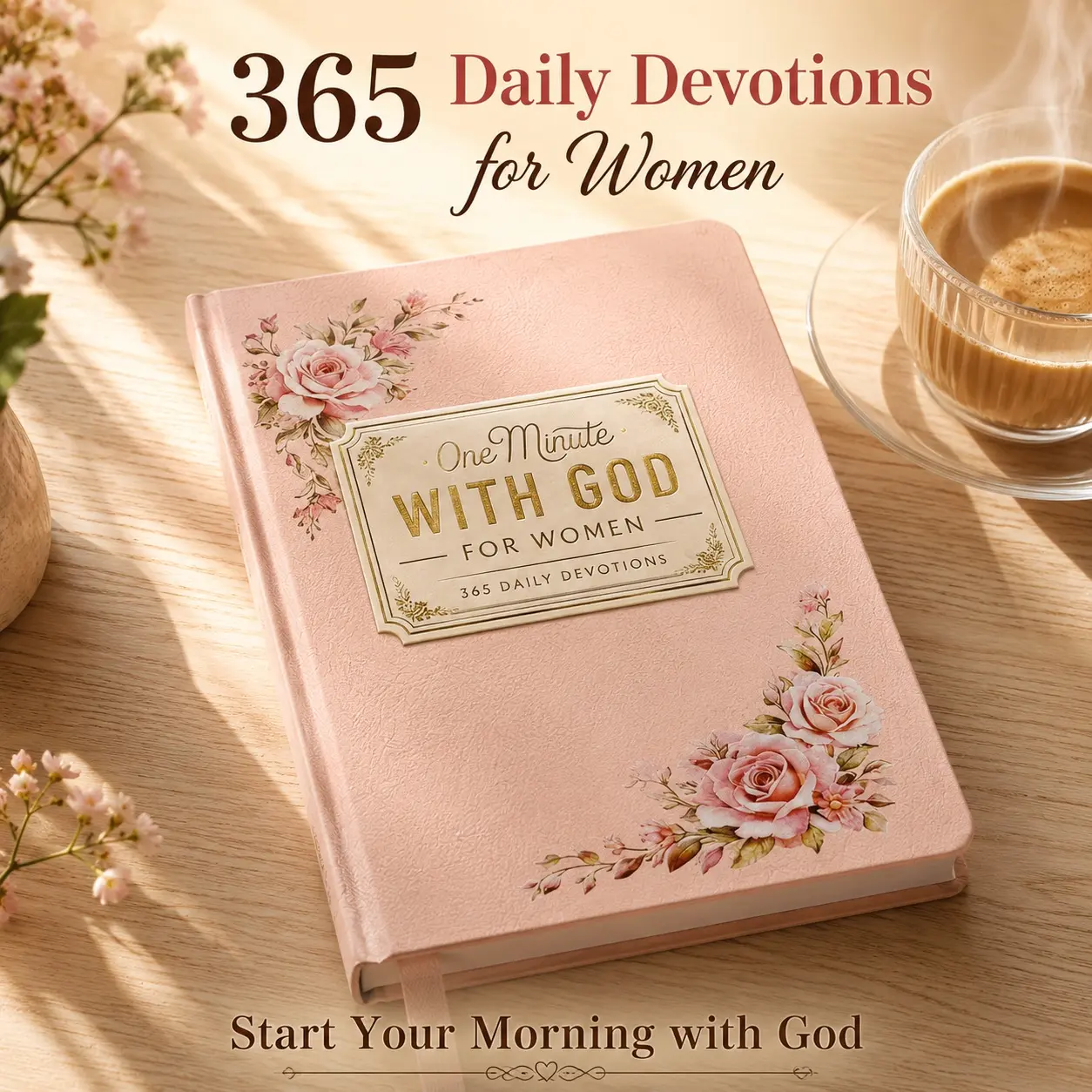 One Minute with God for WoMen, 365 Days Devotional Journal, Portable Daily Reflections NoteBook, Perfect Gift for Holidays Birthdays Christmas New Year, Self Improvement Journal, Mother's Day Gifts