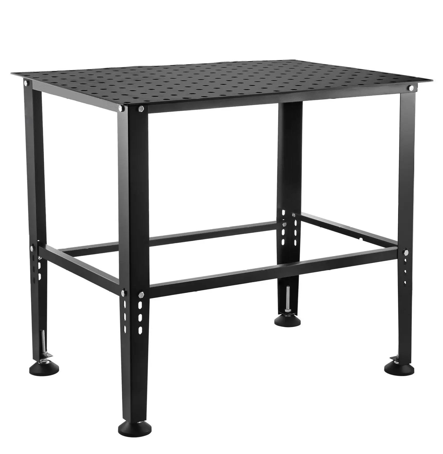 Welding Table 36 x 24 Inch, 800 LBS Capacity Workbench, Heavy Duty Steel Work Table with 0.63" Fixture Holes & Adjustable Foot Pads for Welding, Assembly, Repair