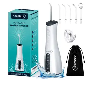 Water Flosser for Braces & Teeth Cleaning – Portable Cordless Oral Irrigator, Rechargeable 4 Modes | AZZARUS