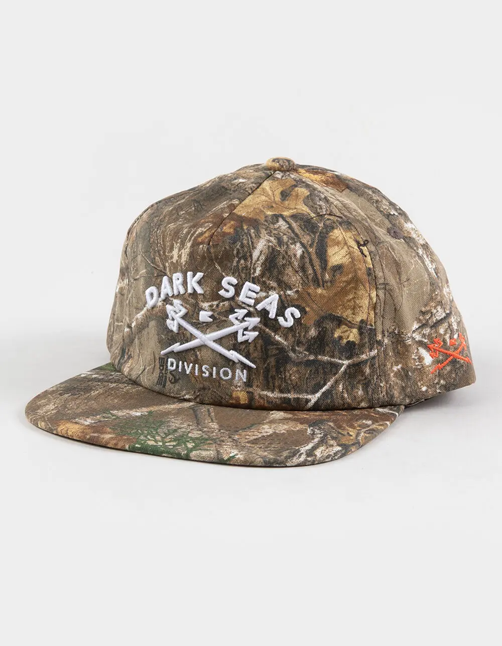 DARK SEAS  Mens Trident Snapback Hat, Camo Green