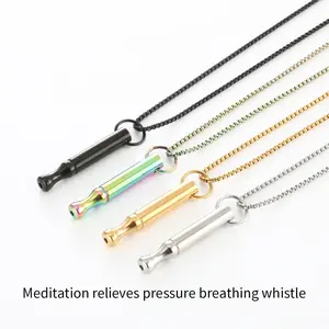 Anxiety Relief Meditation Necklace, Stainless Steel Pendant Necklace, Fashion Jewelry Accessories for Men & Women As Exquisite Jewelry Gift
