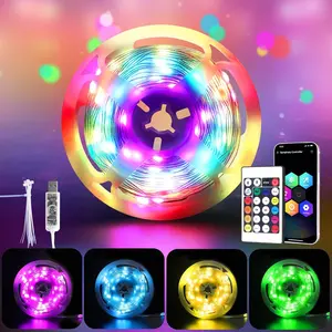 HELESIN 10M Bluetooth LED Strip, RGB LED Strip Music Lights, With APP Control + IR Remote Key Control, 16 Million Colors Music Sync, Christmas Party and Halloween Decoration