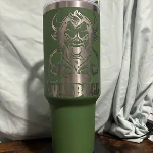 Wyobull Content Creator, Logo, Laser Engraved Tumbler
