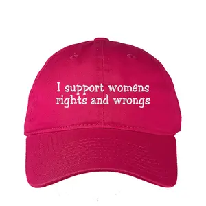 I Support Womens Rights & Wrongs Baseball Cap Empowering Hats for Women Gift for Women History Month Gift to support Woman