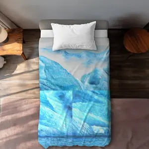 Begin Home Decor C1DCTXLWM4BZBX Icebergs Landscapes Gray Twin Size Extra Long Duvet Cover - Stylish Home Decor