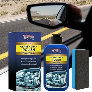 All-in-One Car Glass Oil Film Remover | Streak-Free Windshield Cleaner & Anti-Fog Rain Repellent for Clear Safe Driving  Quick-Acting Set Detailing Kit and Brush Cleaning
