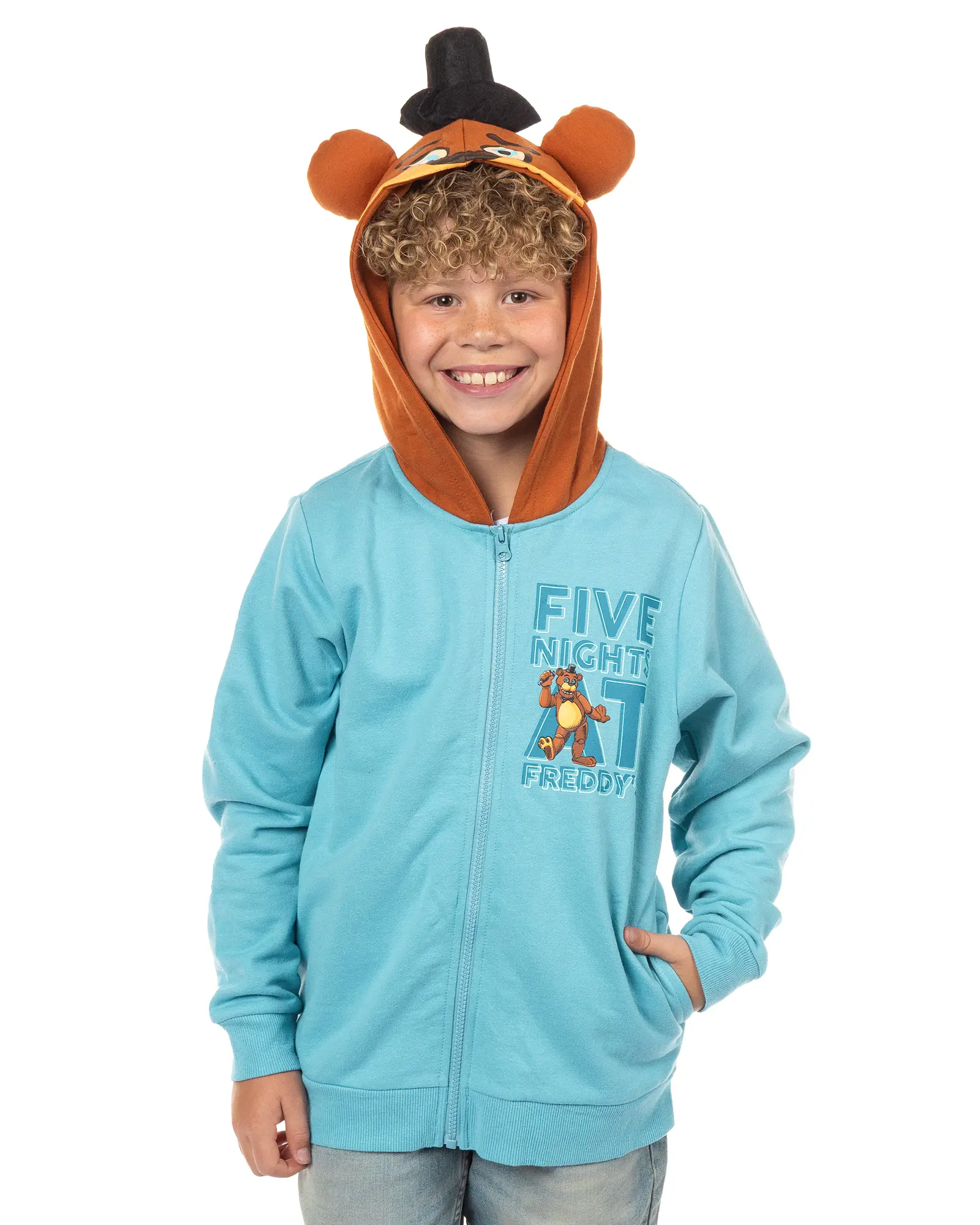 Five Nights At Freddy's Hoodie Boys' 3D Character Hood Full-Zip Sweatshirt