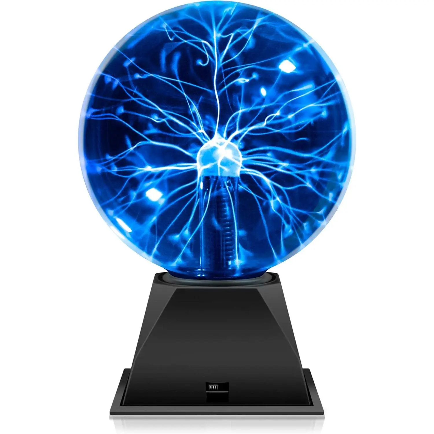 Plasma Ball Lamp 6 inch Science  Touch & Sound  Plasma Globe  Lightning Ball for  Teen Bedroom Decor Lamp Novelty  Present (Blue)