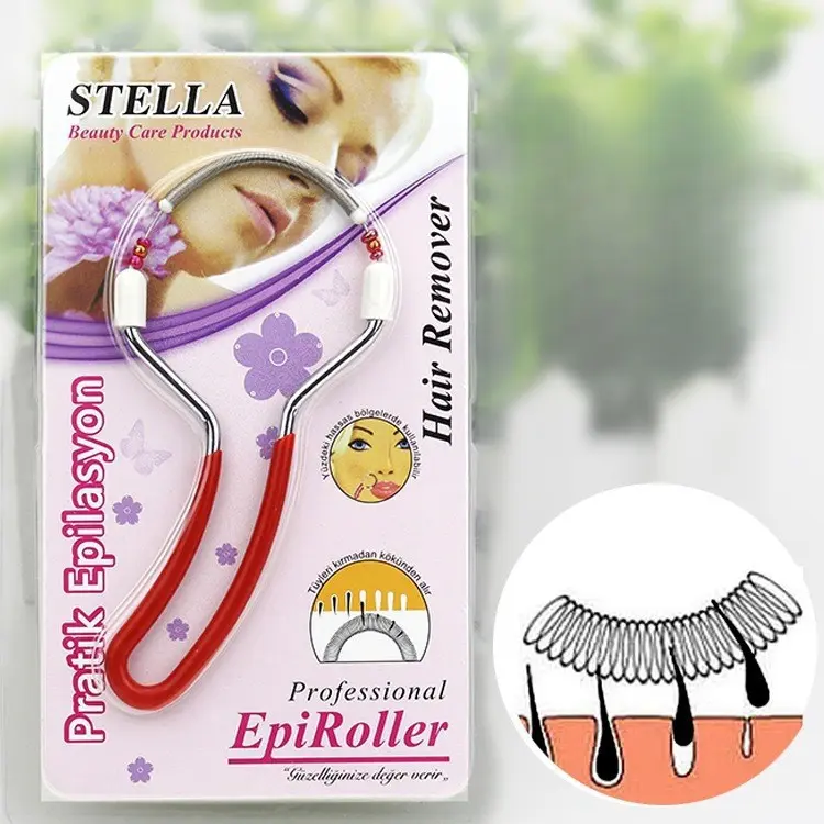 Manual Threading Epilator Face Hair Remover, Portable Spring Facial Hair Puller Tool, Painless Hair Removal For Upper Lip Cheek Beard Leg Body, Smooth Skin Salon Home Beauty Tool