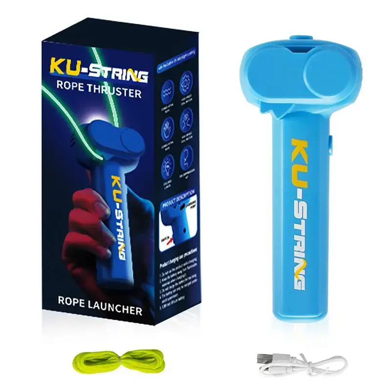 SKYQITIAN Portable Handheld Electric Rope Launcher Toy, Equipped with Novel LED Lights and Batteries, Kids' Outdoor Travel & Leisure Entertainment Toy, Toys summerwins,summerwins
