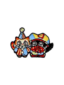 Cute Clown Cat Brooch, Unique Design Badge, Personalized Accessory for Men and Women, Animal Pattern for All Seasons, Durable Metal Pins