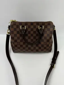 Pre-owned Louis Vuitton canvas Crossbody Bags Speedy 25 Damier Ebene