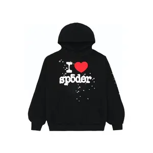 Sp5der I Heart SP5 Souvenir Hoodie Black