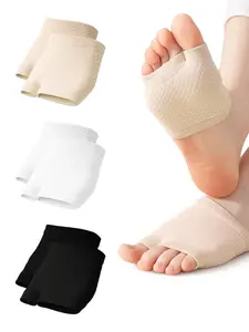 3 Pairs Women Open Toe Half Socks No Show Socks Peep Toe Mule Sandal Sock for Clogs Flip Flop Slide Slipper Liner Sock Basic