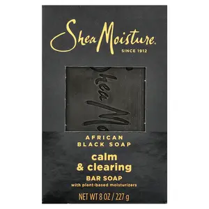 SheaMoisture African Black Bar Soap, with Plant-Based Moisturizers, 8 oz (227 g)