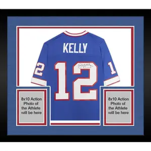Framed Jim Kelly Buffalo Bills Autographed Mitchell & Ness Replica Blue Jersey - Fanatics Authentic Certified - NFL Memorabilia