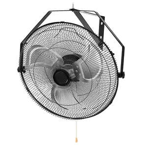 Metal Wall Mount Fan, 3-Speed High Velocity Fan with 3400 CFM, Vertical & Horizontal Adjustable Tilt for Warehouse, Industrial, Greenhouse, Commercial