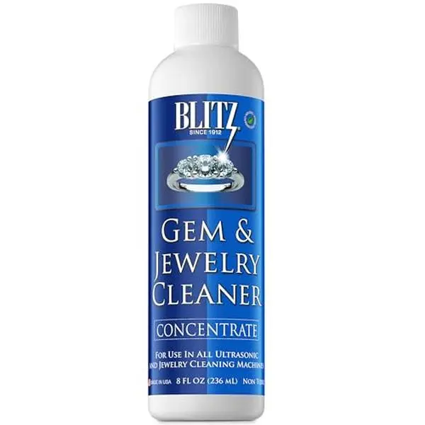 Blitz Gem & Jewelry Cleaner Concentrate Refill for Ultrasonic Machines 8 oz | Concentrate for Gold, Silver, & Platinum Jewelry Cleans Non-Porous.