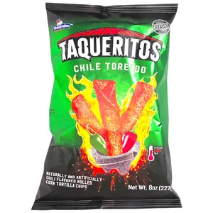 Yummies Taqueritos Chile Toreado Naturally & Artificially Chili Flavored Spicy Snack 8oz 227g