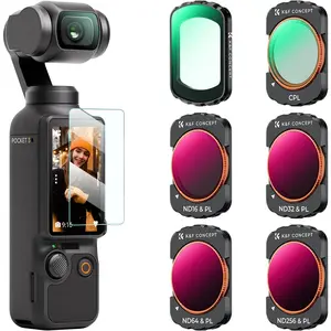 K&F Concept 6 Pack Magnetic Filter for Pocket 3 UV, CPL, ND16/PL, ND32/PL, ND64/PL, ND256/PL - ND Polarizing Lens Protector, 28 Layer Coated Optical Glass