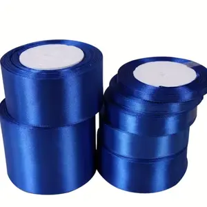 Royal Blue DIY Rose Ribbon, Handmade Decorative Bow, 0.24-1.97 Inch Width, 866.14 Inch Long, Polyester Net for Home, Party, Christmas, Halloween, Gift Wrapping Supplies