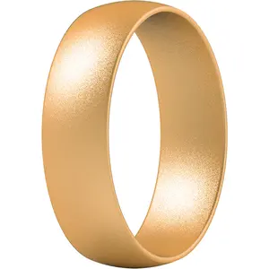 ThunderFit Unisex Silicone Wedding Rings, Rubber Engagement Bands 6mm Wide 1.65mm Thick - 1/4/7 Variety Multipack