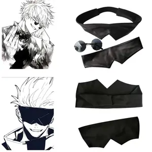 Anime JJK Gojo Satoru Headband Cosplay Accessories Eye Mask Glasses