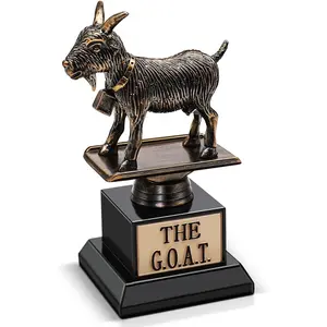 The Goat Trophy Award - Greatest of  Time Funny Trophy for Adults, Engraved Plate with Statue,  Recognition  Plaque for Fantasy , Employee, Teacher, , , &