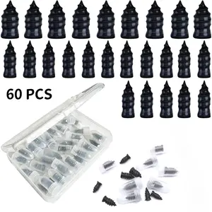60 PCS Tire Repair Rubber Nail, Tire Repair Rubber Screws, Tire Fast Self-Service Tool, Suitable for Car, Motorcycle, Jeep, Electromobile Tire Puncture Repair