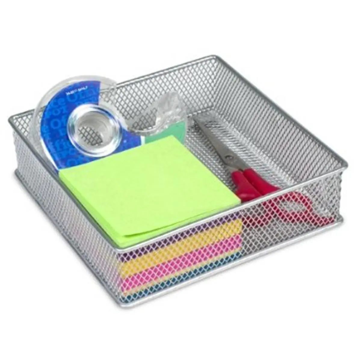 YBH Home 1595 Rust-Proof Lightweight Stainless Steel Mesh Storage Basket, 6x6 in Drawer Organizer for Household Items