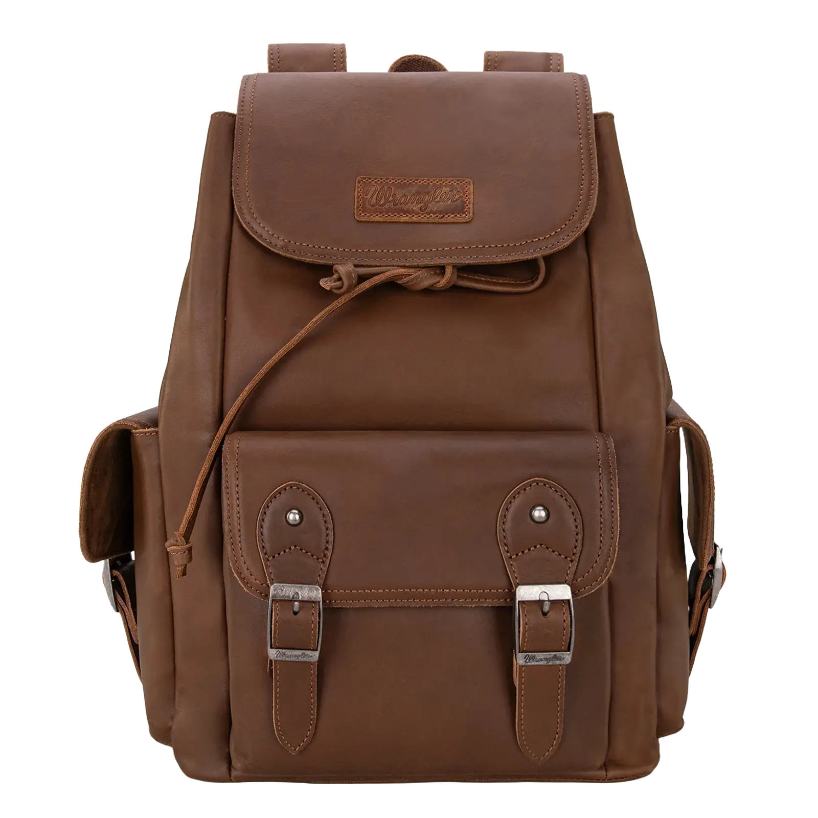 Wrangler Ladies 100% Genuine Leather Brown Backpack WG143-9110BR