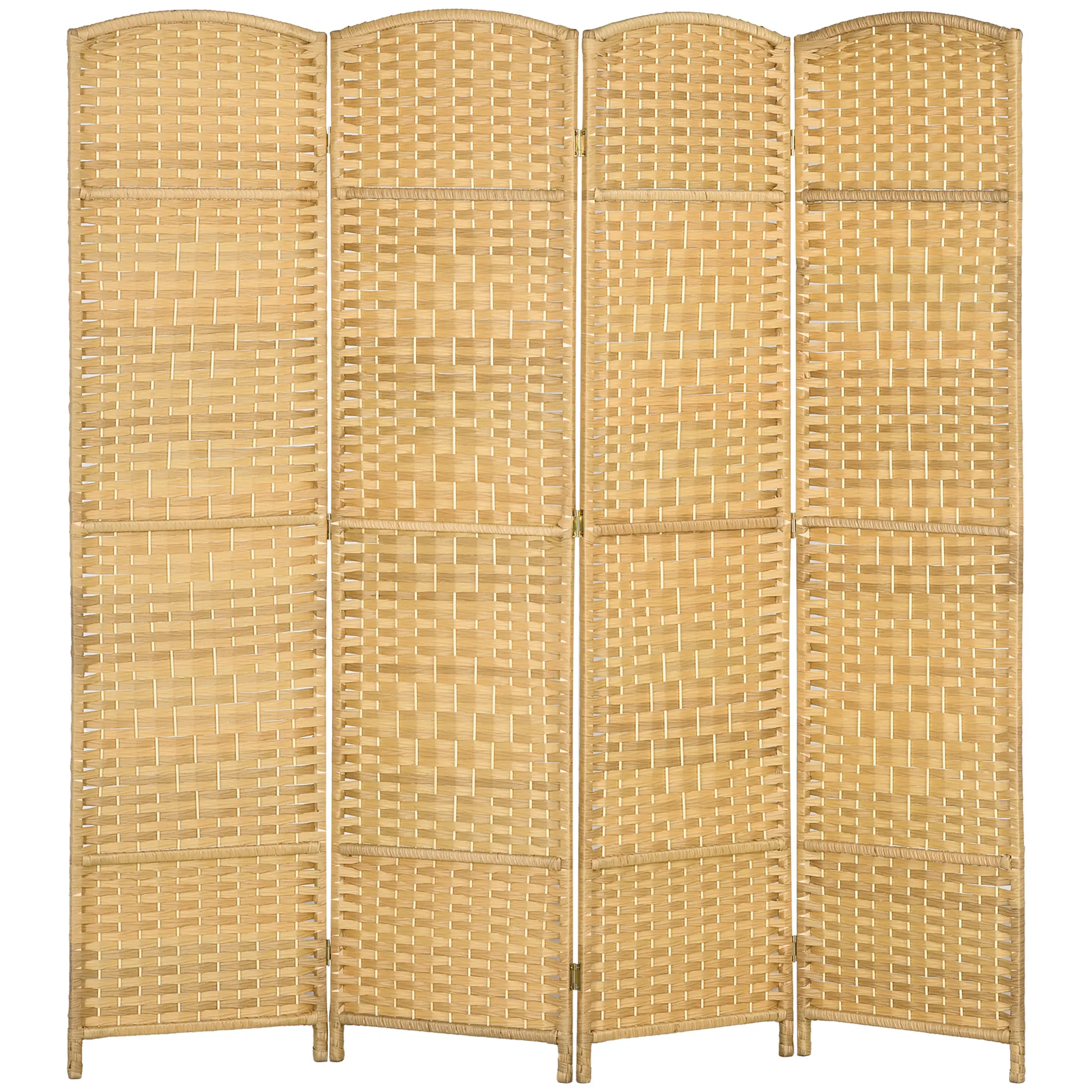Tall 6 ft folding screen for small space creates instant privacy in studio or loft lightweight portable nature wood 4 panel