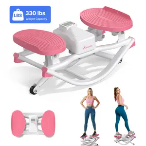 Merach Rocking Stepper Ski Machine with 3D Motion Stepper Design Side Sepper Machine for Home Workout - 330 lbs Capacity, Compact & Space-Saving Design, Built-In Counter Summervibes